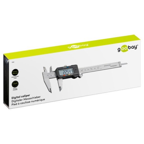 Goobay Ψηφιακό Παχύμετρο 77001, 150Cm/6", Ασημί Goobay Ψηφιακό Παχύμετρο 77001, 150Cm/6", Ασημί