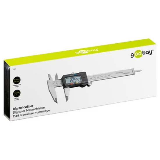 Goobay Ψηφιακό Παχύμετρο 77001, 150Cm/6", Ασημί Goobay Ψηφιακό Παχύμετρο 77001, 150Cm/6", Ασημί