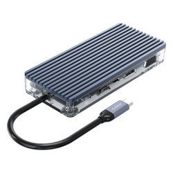 ORICO docking station WB-11P, USB-C, 11-ports, 100W, διάφανο