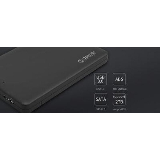 Orico Εξωτερική Θήκη Για 2.5" Hdd 2577U3, Usb 3.0, 5Gbps, Έως 2Tb, Μαύρη