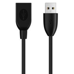 Cabletime Καλώδιο Usb 2.0 Αρσενικό Σε Θηλυκό C160, 3A, 3M, Μαύρο