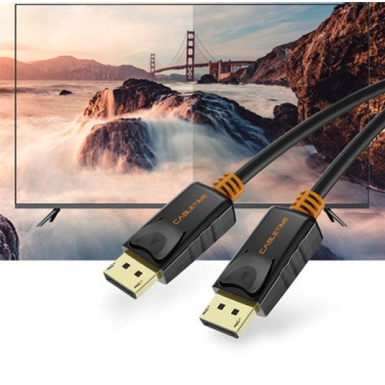Cabletime Καλώδιο Displayport Av585, 1.2V, 4K/60Hz, 1M, Μαύρο Cabletime Καλώδιο Displayport Av585, 1.2V, 4K/60Hz, 1M, Μαύρο