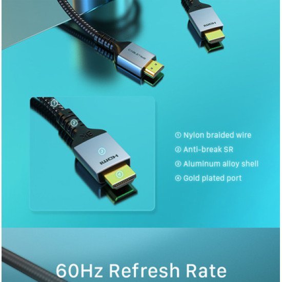 Cabletime Καλώδιο Hdmi 2.1 Hm8K, 28Awg, 8K/60Hz, 1M, Μαύρο Cabletime Καλώδιο Hdmi 2.1 Hm8K, 28Awg, 8K/60Hz, 1M, Μαύρο