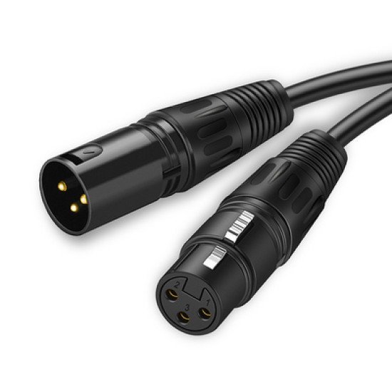 Cabletime Καλώδιο Μικροφώνου Xlr Av350, 3P, M/F, 24Awg, 10M, Μαύρο Cabletime Καλώδιο Μικροφώνου Xlr Av350, 3P, M/F, 24Awg, 10M, Μαύρο