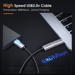 CABLETIME αντάπτορας USB Type-C σε USB Micro θηλυκό C160, γκρι