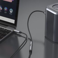 Cabletime Καλώδιο Aux Stereo 3.5Mm Av311, M-F, 1.8M, Μαύρο