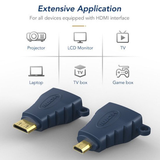 Cabletime Αντάπτορας Micro Hdmi D Σε Hdmi Av599, Με Ring, 4K, Μπλε Cabletime Αντάπτορας Micro Hdmi D Σε Hdmi Av599, Με Ring, 4K, Μπλε