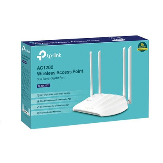 Tp-Link Wi-Fi Access Point Tl-Wa1201, Dual Band, Gigabit, Poe, Λευκό Tp-Link Wi-Fi Access Point Tl-Wa1201, Dual Band, Gigabit, Poe, Λευκό