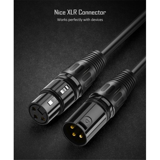 Cabletime Καλώδιο Μικροφώνου Xlr Av350, 3P, M/F, 24Awg, 20M, Μαύρο Cabletime Καλώδιο Μικροφώνου Xlr Av350, 3P, M/F, 24Awg, 20M, Μαύρο