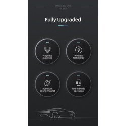 JOYROOM ασύρματος φορτιστής και βάση αυτοκινήτου JR-ZS240, 15W, μαύρος