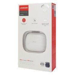 JOYROOM earphones με θήκη φόρτισης JR-TL6, οθόνη, true wireless, λευκά