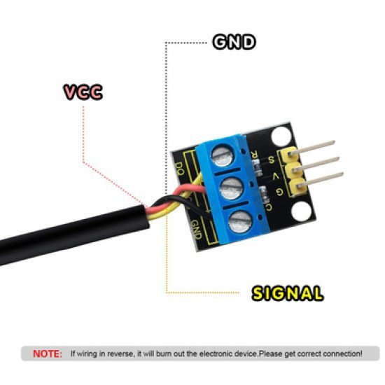 Keyestudio Αισθητήρας Ανίχνευσης Θερμοκρασίας Ds18B20