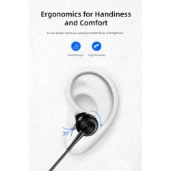 AWEI earphones με μικρόφωνο PC-1, 3.5mm, 1.2m, μαύρα