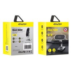 Awei Βάση Smartphone Για Αυτοκίνητο X19, Μαγνητική, Ασημί Awei Βάση Smartphone Για Αυτοκίνητο X19, Μαγνητική, Ασημί