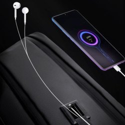 Arctic Hunter Τσάντα Πλάτης B00443-Bk Με Θήκη Laptop 15.6, Μαύρη