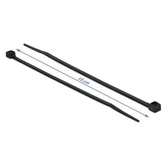 Delock Δεματικά Καλωδίων 19187, 150X3.6Mm, Μαύρα, 100Τμχ Delock Δεματικά Καλωδίων 19187, 150X3.6Mm, Μαύρα, 100Τμχ