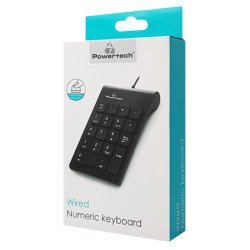 Powertech Ενσύρματο Αριθμητικό Πληκτρολόγιο Pt-938, Usb, Μαύρο