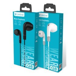 Celebrat Earphones Με Μικρόφωνο G8, 3.5Mm, 1.2M, Μαύρα