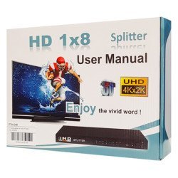 Powertech Splitter Hdmi Σε 8X Hdmi Pth-049, 4K, Μαύρο