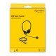 Delock Headphones Με Μικρόφωνο 27179, Stereo, Usb, Volume Control, Μαύρα