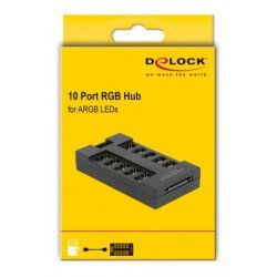 Delock Rgb Hub 64128 Για Argb Leds, 10 Θύρες, Μαύρο