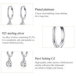 Bamoer Σκουλαρίκια Κρίκος Sce830 Με Κυβική Ζιρκόνια, Ασήμι 925, Ασημί Bamoer Σκουλαρίκια Κρίκος Sce830 Με Κυβική Ζιρκόνια, Ασήμι 925, Ασημί