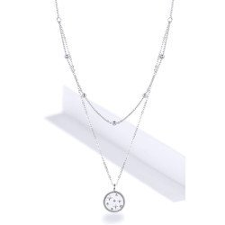 Bamoer Κολιέ Scn365 Δυο Σειρών, Ασήμι 925, Ασημί Bamoer Κολιέ Scn365 Δυο Σειρών, Ασήμι 925, Ασημί