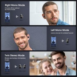 MPOW earphones με θήκη φόρτισης Mdots BH510A, True Wireless, μαύρα