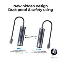 Joyroom Docking Station S-H113, 2X Usb, Hdmi, Usb-C, Γκρι