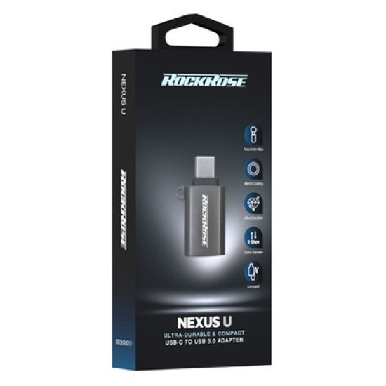 ROCKROSE αντάπτορας USB Type-C σε USB 3.0 Nexus U, 5Gbps, γκρι