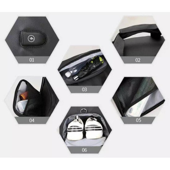 MARK RYDEN σάκος ταξιδίου MR7091, με θήκη laptop 17", 31L, μαύρος MARK RYDEN σάκος ταξιδίου MR7091, με θήκη laptop 17", 31L, μαύρος