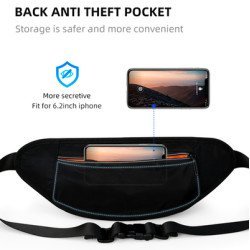 Mark Ryden Τσάντα Μέσης Mr8789Xk, Αδιάβροχη, 1.7L, Μαύρη