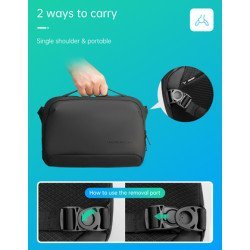 Mark Ryden Τσάντα Ώμου Mr8909, Με Θήκη Tablet 11", 4L, Μαύρη