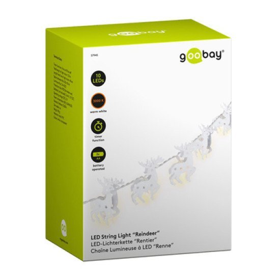 Goobay Led Λαμπάκια Με Τάρανδους 57945, 3000K, 1.3M, 5Lm, Ip20, 10 Leds Goobay Led Λαμπάκια Με Τάρανδους 57945, 3000K, 1.3M, 5Lm, Ip20, 10 Leds