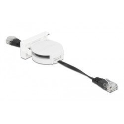 Delock Module Καλώδιο Rj45 Easy 45 81361 Cat.5E, Ανασυρόμενο 50Cm, Μαύρο