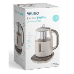 Bruno Ηλεκτρικός Βραστήρας Brn-0053, Με Φίλτρο Για Τσάι, 2200W, 1.5T