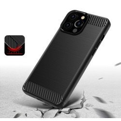 Powertech Θήκη Carbon Mob-1657 Για Iphone 13 Pro, Μαύρη