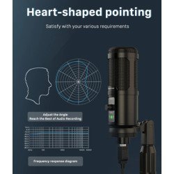 Cabletime Πυκνωτικό Μικρόφωνο Mp01-Ab, Με Αντιανέμιο & Τρίποδα, Usb Cabletime Πυκνωτικό Μικρόφωνο Mp01-Ab, Με Αντιανέμιο & Τρίποδα, Usb