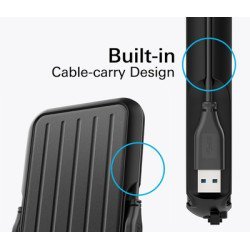 Silicon Power Εξωτερικός Hdd Armor A66, 1Tb, Usb 3.2, Μαύρος