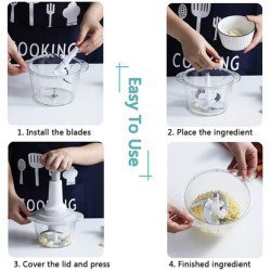 Χειροκίνητος Πολυκόφτης P31-G, 3 Ανοξείδωτες Λεπίδες, Γκρι Χειροκίνητος Πολυκόφτης P31-G, 3 Ανοξείδωτες Λεπίδες, Γκρι