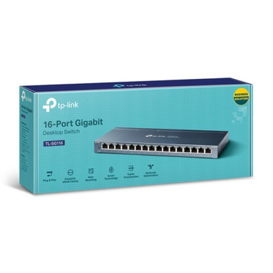 Tp-Link Desktop Switch Tl-Sg116, 16-Port, 10/100/1000Mbps, Ver. 1.0 Tp-Link Desktop Switch Tl-Sg116, 16-Port, 10/100/1000Mbps, Ver. 1.0