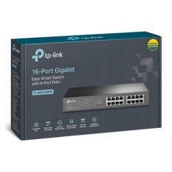 Tp-Link Easy Smart Switch Tl-Sg1016Pe, 16-Port Gigabit, Poe+, Ver. 3.0