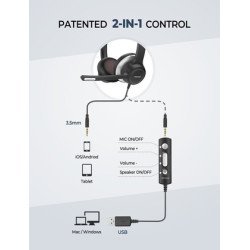 Mpow Headset Hc6, Μικρόφωνο Με Noise Canceling, 3.5Mm & Usb, Μαύρο-Ασημί Mpow Headset Hc6, Μικρόφωνο Με Noise Canceling, 3.5Mm & Usb, Μαύρο-Ασημί
