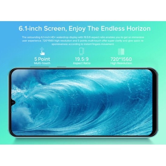 Ulefone Smartphone Note 6P, 6.1", 2/32Gb, Android 11 Go Edition, Μαύρο