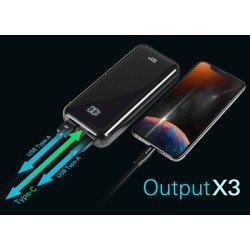 Silicon Power Power Bank Qs28, 20000Mah, 2X Usb & Usb Type-C, 18W, Μαύρο Silicon Power Power Bank Qs28, 20000Mah, 2X Usb & Usb Type-C, 18W, Μαύρο