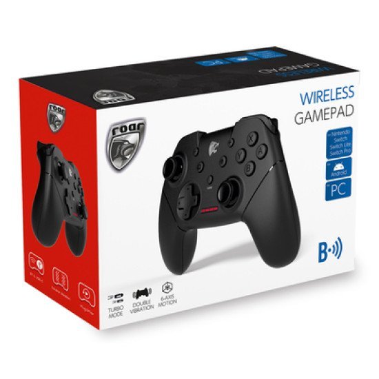 Roar Ασύρματο Gamepad Rr-0013 Για Nintendo Switch, Pc & Android, Μαύρο