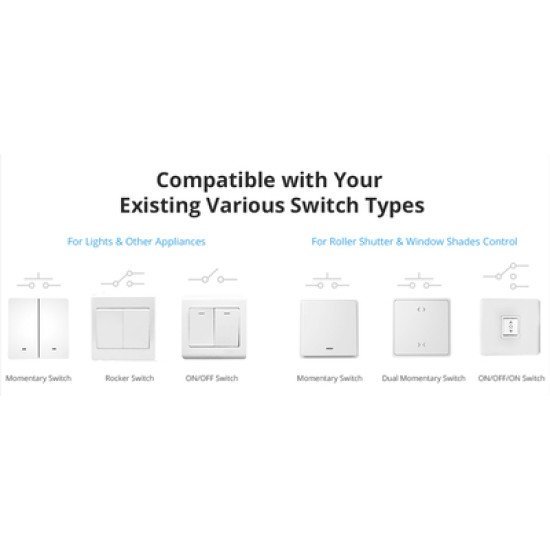 Sonoff Smart Διακόπτης Dualr3, 2-Gang, Wifi, 15A, Λευκός Sonoff Smart Διακόπτης Dualr3, 2-Gang, Wifi, 15A, Λευκός