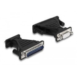 Delock Καλώδιο Usb Σε Rs-232 Db9 61314 Με Αντάπτορα Db25, 1.8M, Μαύρο