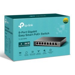 Tp-Link Easy Smart Switch Tl-Sg108Pe, 8-Port Gbit, 4-Port Poe, Ver. 5.0