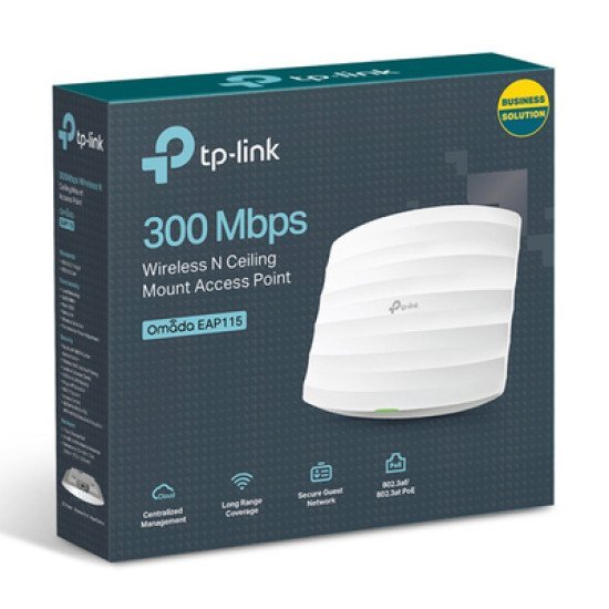 Tp-Link Ασύρματο Access Point Eap115, 300Mbps, Οροφής, Ver. 4.0